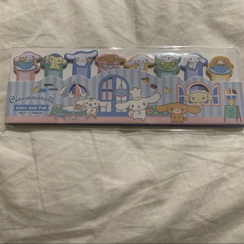 Cinnamoroll Bookmark Sticky Note Flag Tabs set of 8 Styles